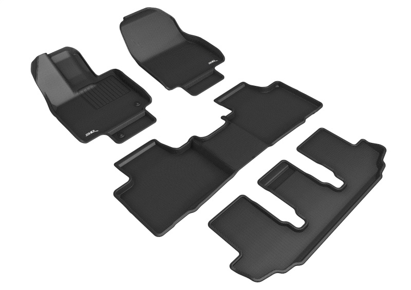 Toyota Highlander Floor Mat Set - 3D MAXpider - Kagu Series - Black - `20-`23 Toyota Highlander Floor Mat Set - 3D MAXpider - Kagu Series - Black - `20-`23